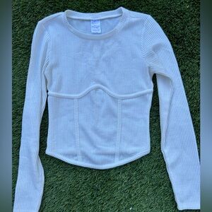 Women’s cute crop long sleeve top